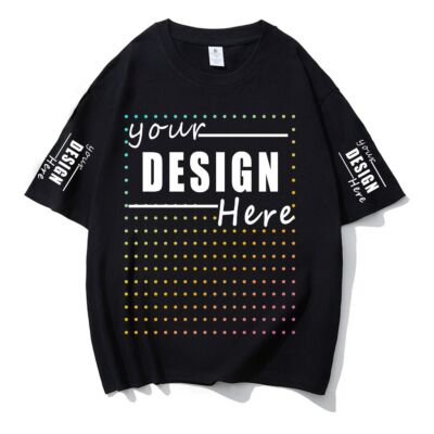 Heavy 230GSM thick pure cotton solid color short-sleeved T-shirt loose round neck simple European and American style drop shoulders Pure cotton large size